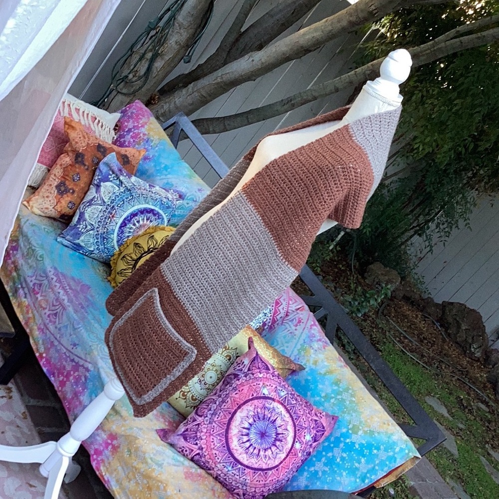 2-PC✋HANDCRAFTED ❤️ Crocheted🧶 Scarf & Matching Cap